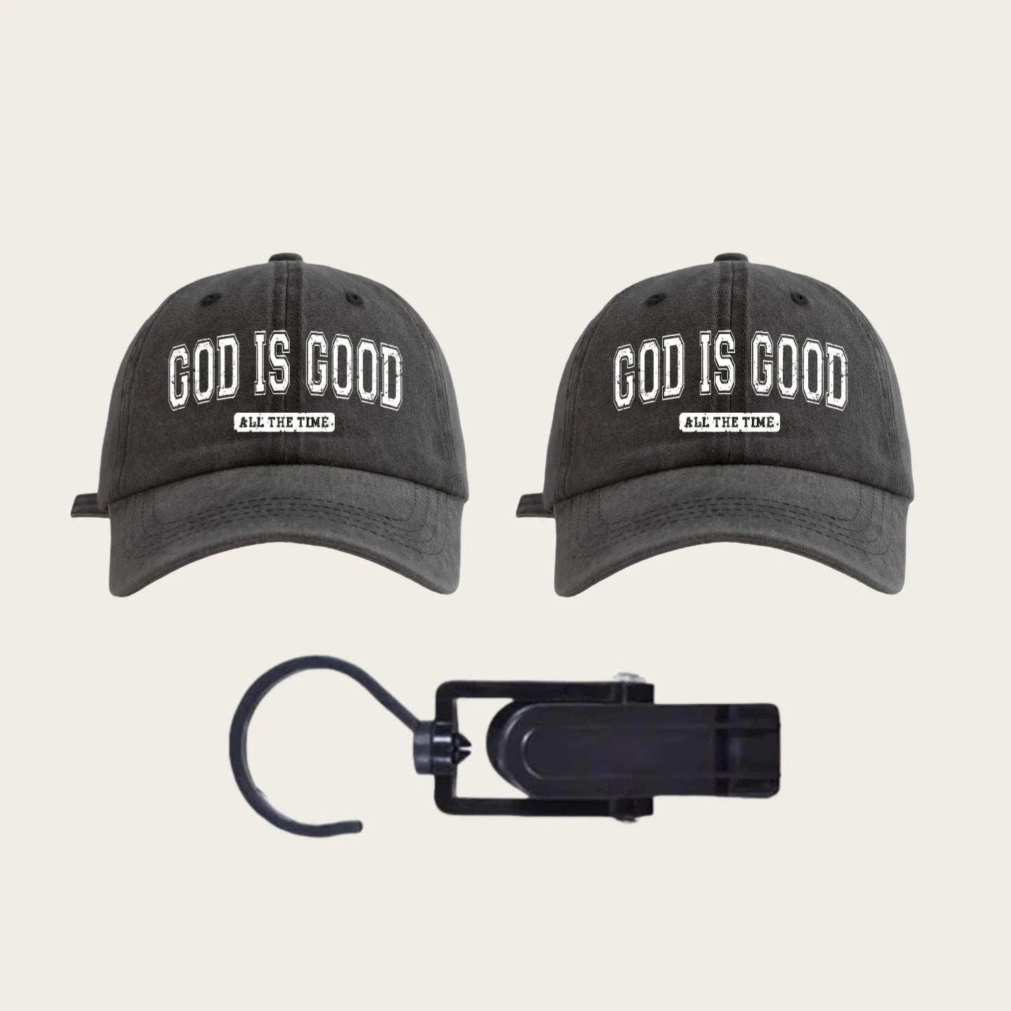 God Is Good Printed Water Washed Baseball Hat Simple