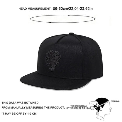 Unisex Clover Embroidery Hip-hop Hats Spring Autumn
