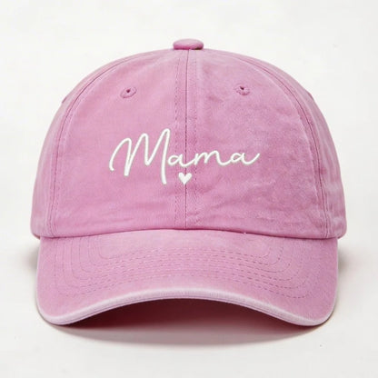 Fashion Washed Cotton Mama Heart Caps