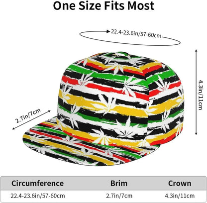 Jamaican Flag Baseball Cap Adjustable Fashion Casual Flat