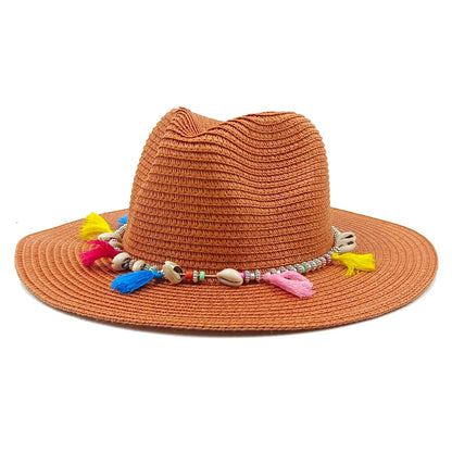 Jazz Straw Hat Men's And Women's Hat Sun Hat Outdoor Anti-UV