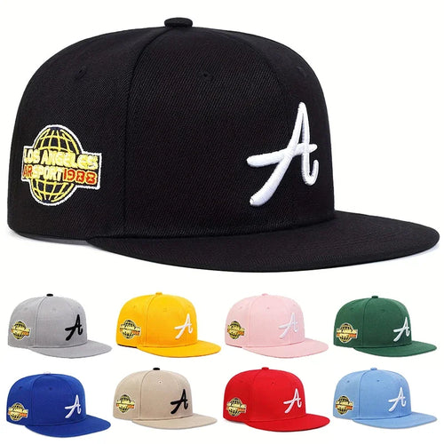 Unisex Gothic Letter Embroidery Hip Hop Hats Autumn Outdoor Adjustable Casual Hats Sunscreen Hat