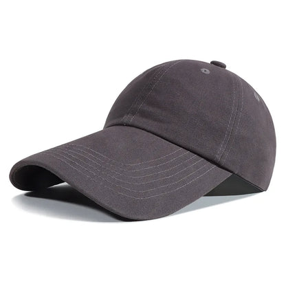 Adjustable Extra Long Bill Brim Baseball Cap Men Women 100% Cotton Visor Hat