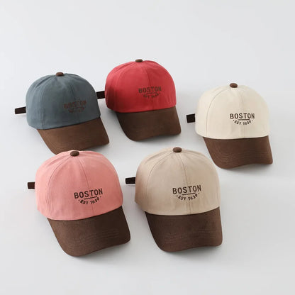 New Autumn Letter Embroidery Baseball Cap Fashion Style Baby Boys Girls Sun Hat Korean Caps Children