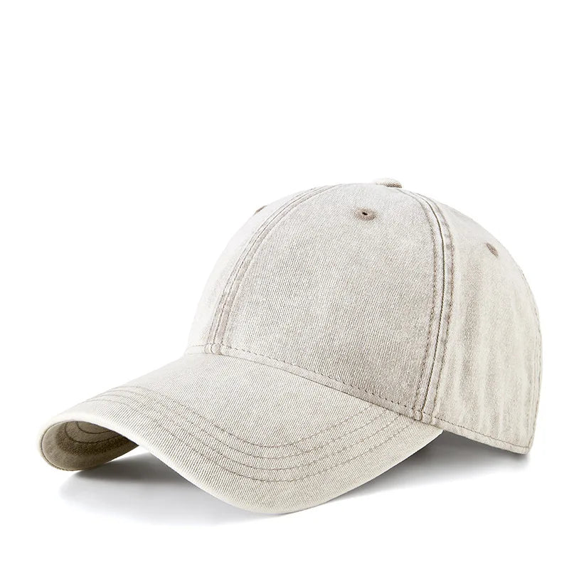 Blank Black Cotton Washed Vintage Baseball Hats