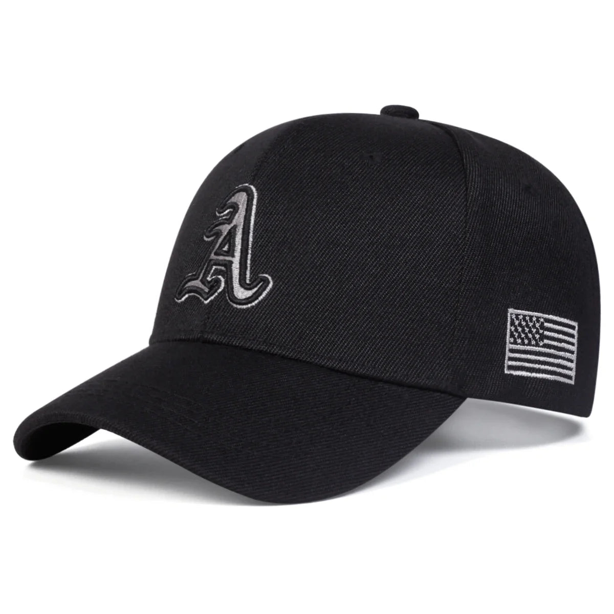 Unisex A Letter Embroidery Side American Flag Baseball Cap Spring Autumn Outdoor