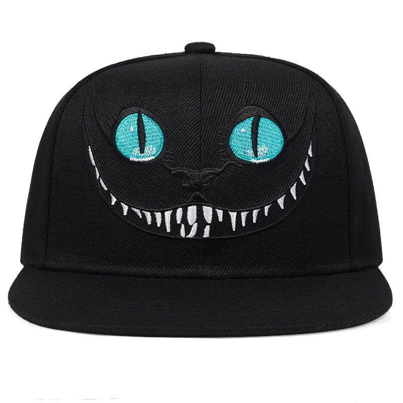 2024 New Unisex Cartoon Cat Embroidery Hip Hop Hats