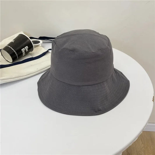 Unisex Cotton Bucket Hats Women Summer Sunscreen Panama Hat