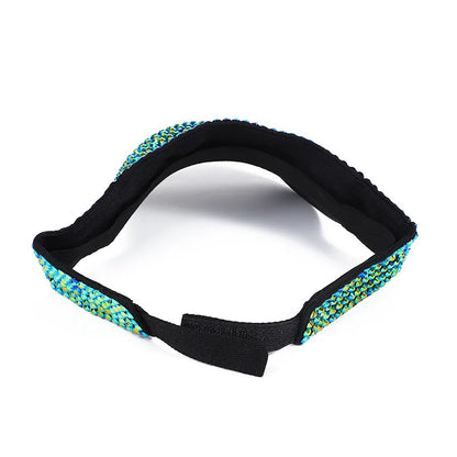 Rhinestone Empty Top Cap Casual Women Sun Visor