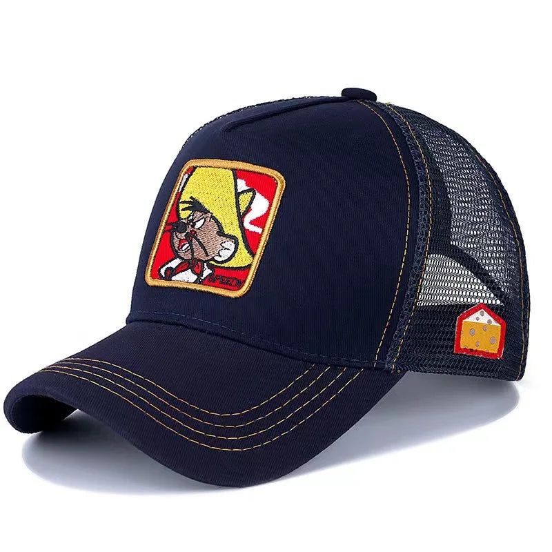 Cartoon Anime Baseball Cap Cute Embroidery Mickey Donald Duck Sun Hat