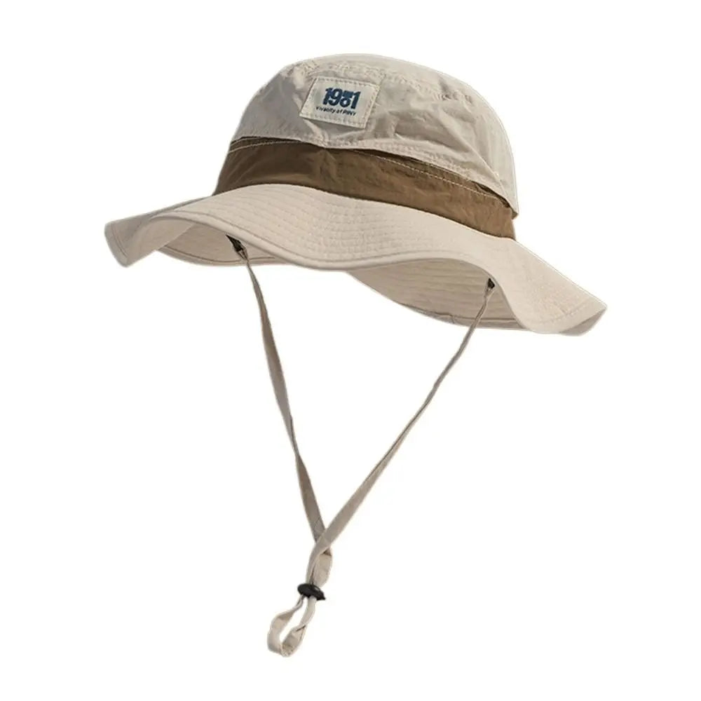 Summer Wide Brim Bucket Hat Sun Protection Quick-Dry Panama Hat