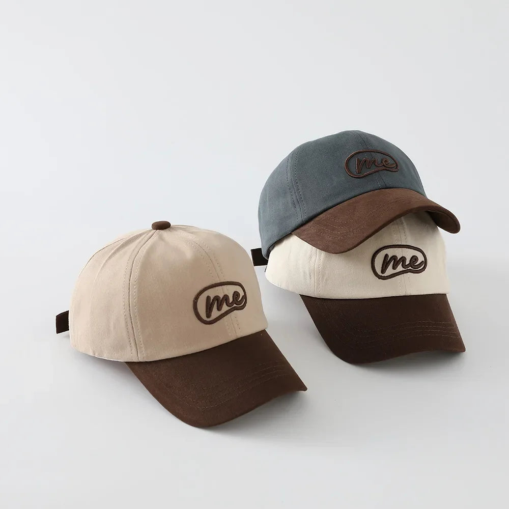 New Autumn Letter Embroidery Baseball Cap Fashion Style Baby Boys Girls Sun Hat Korean Caps Children
