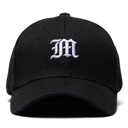 Unisex M Letter Embroidery Baseball Caps Spring and Autumn Outdoor Adjustable Casual Hats Sunscreen Hat Sports Cap