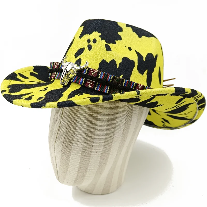 White Cowboy Hat New Jazz Top Cowboy Head Accessories Cowboy Hat
