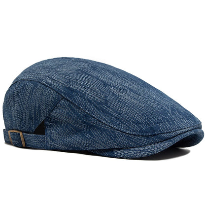 Fashion Denim Men's Beret Vintage Print Newsboy Caps