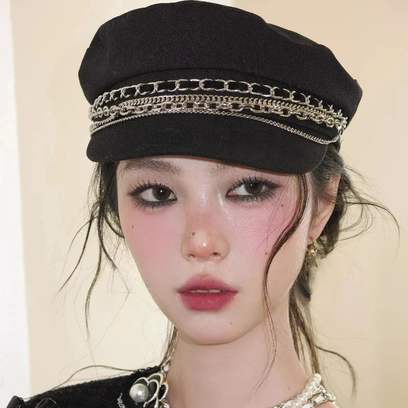 Stylish Navy Sun Hat Casual Military Hats