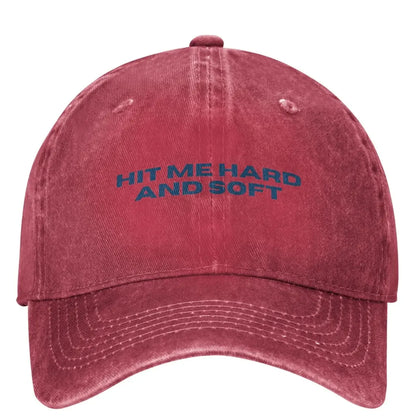 Classic Hit Me Hard And Soft Billies Baseball Caps Unisex Style Distressed Cotton