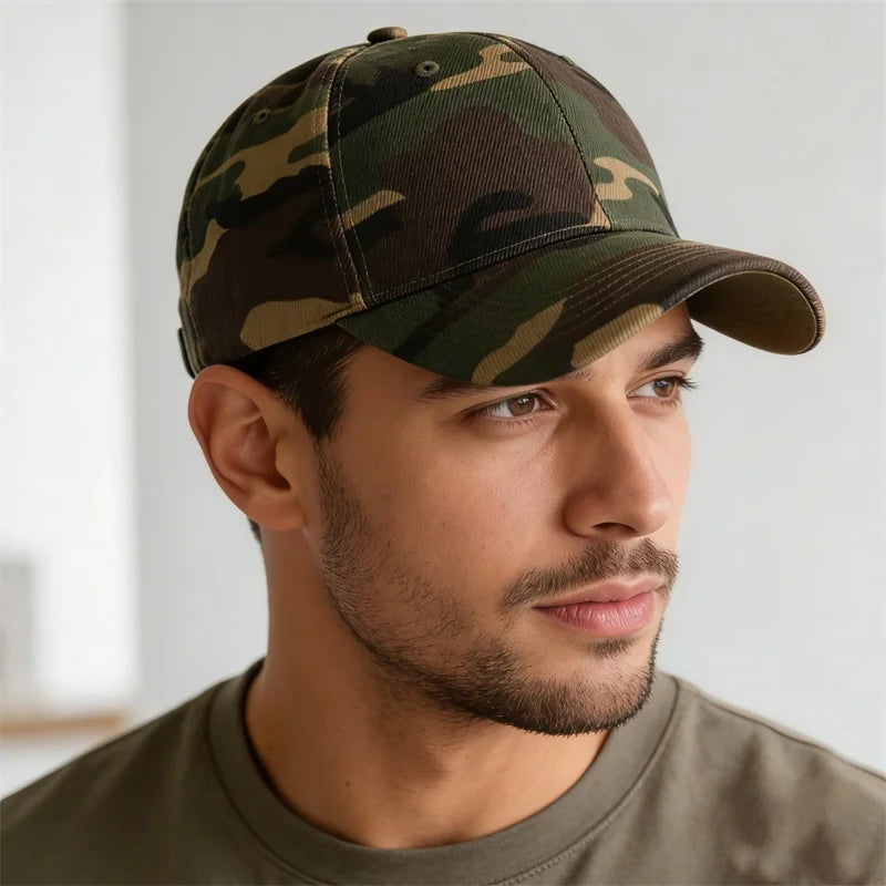 Men Women Camouflage Printed Baseball Caps