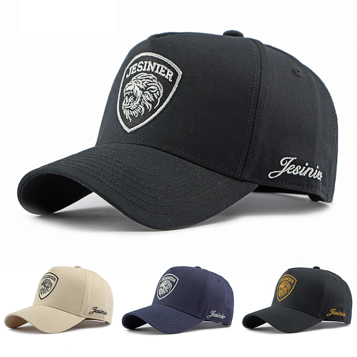 Unisex Jesinier Lion Embroidery Baseball Caps Spring Autumn