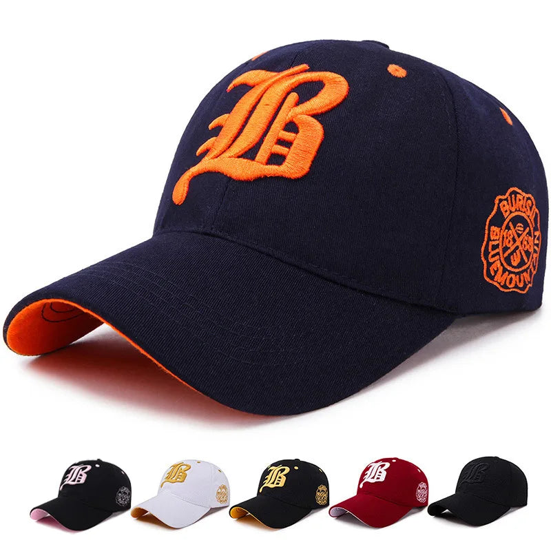 Men Women's Baseball Cap Summer Cotton Hat Embroidery Snapback Hip-Hop Cap Adult Sport