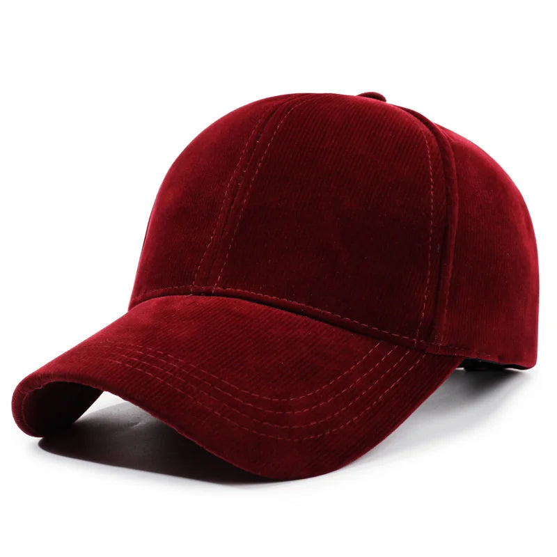 Fashion Suede Baseball Caps For Men Women Autumn Winter