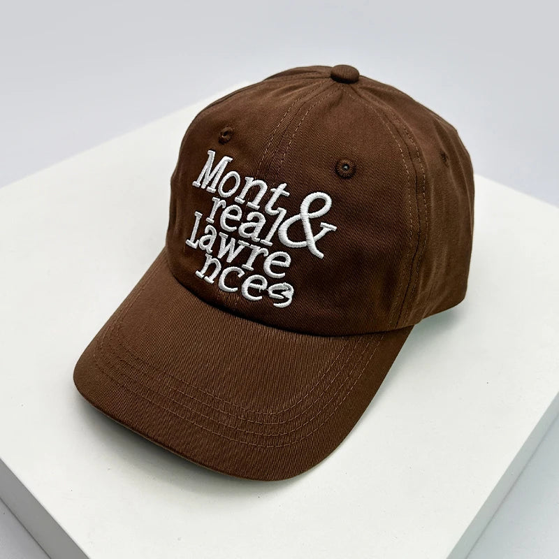 Men Women Korean Letter Embroidery Baseball Hats