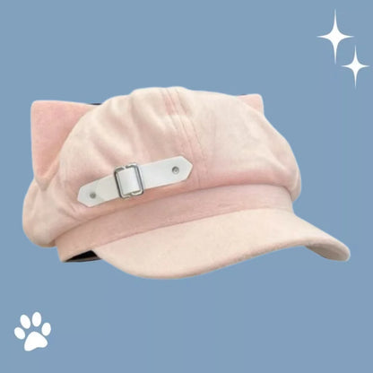2026 Cute Cat Ears Women's Beret Anime Cat