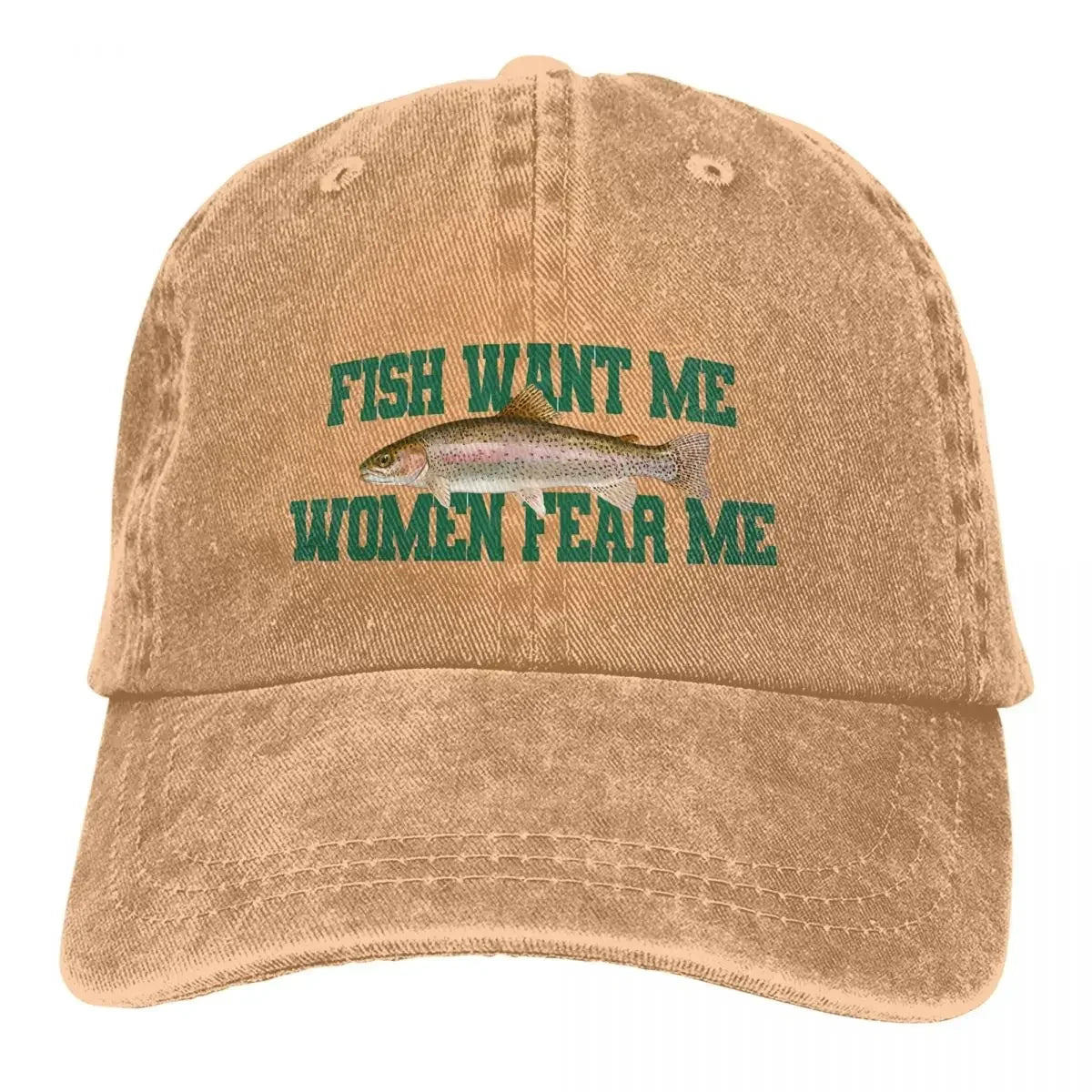 Pure Color Dad Hats Fish Want Me Women