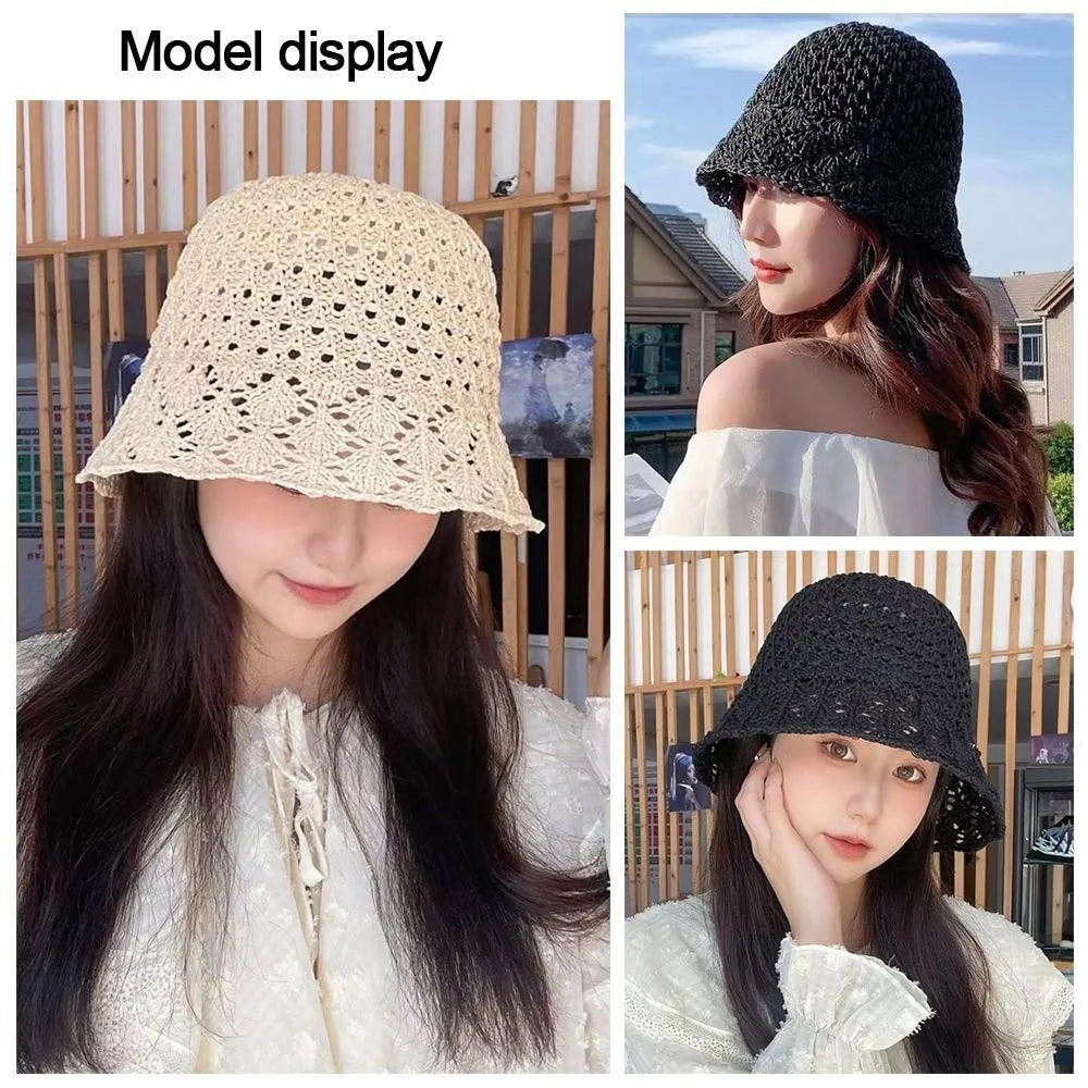 New Hollow Fisherman Hat Fold Breathable Bucket Hat