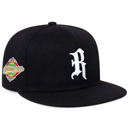 Unisex R Letter Side Planet Embroidery Hip Hop Hats Autumn Adjustable Casual Outdoor Sunscreen Hat