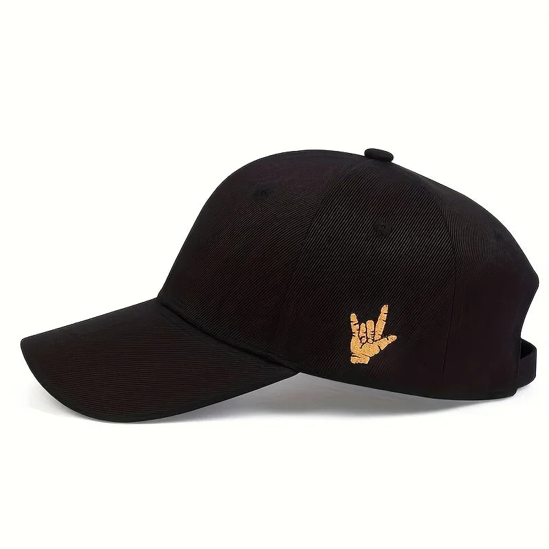 Unisex Side Finger Embroidery Baseball Caps Spring