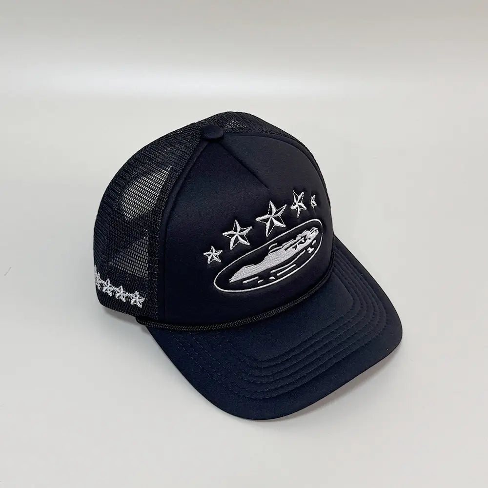 Y2K Star Embroidery Men Foam Mesh Baseball Cap Women Summer