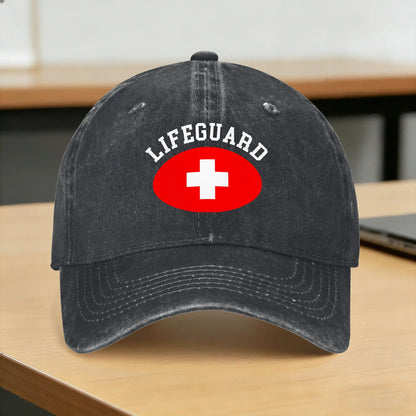 Washed Baseball Cap Lifeguard Summer