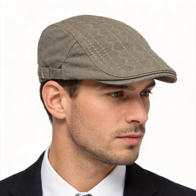 Retro Stylish Newsboy Cap For Men Cotton Beret Unisex Sun Hat