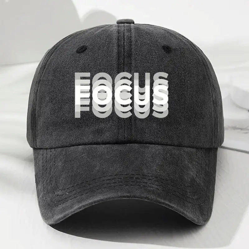 Focus Illusion Printed Washed Baseball Cap
