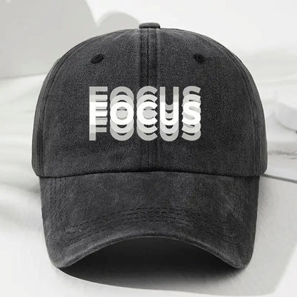 Focus Illusion Printed Washed Baseball Cap
