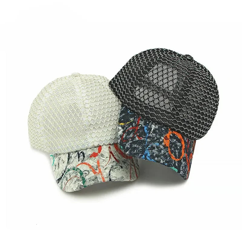 Spring And Summer Polyester Geometric Print Casquette Baseball Cap