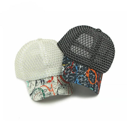 Spring And Summer Polyester Geometric Print Casquette Baseball Cap