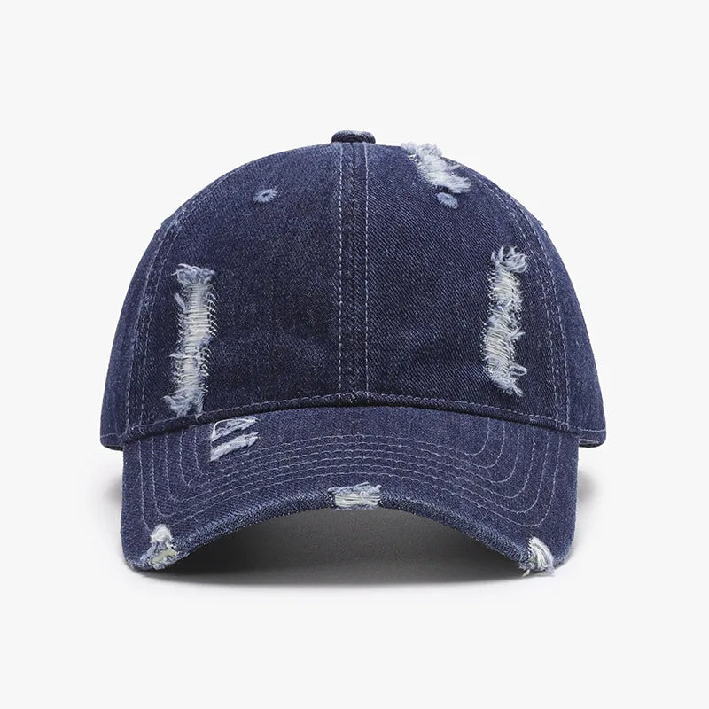 Outdoor Distressed Personalized Street Style Versatile Plain Baseball Cap