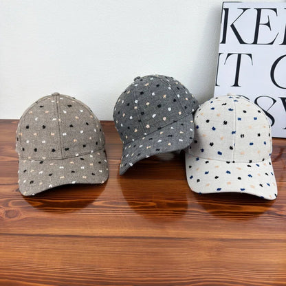 Retro Embroidered Colorful Dot Baseball Cap