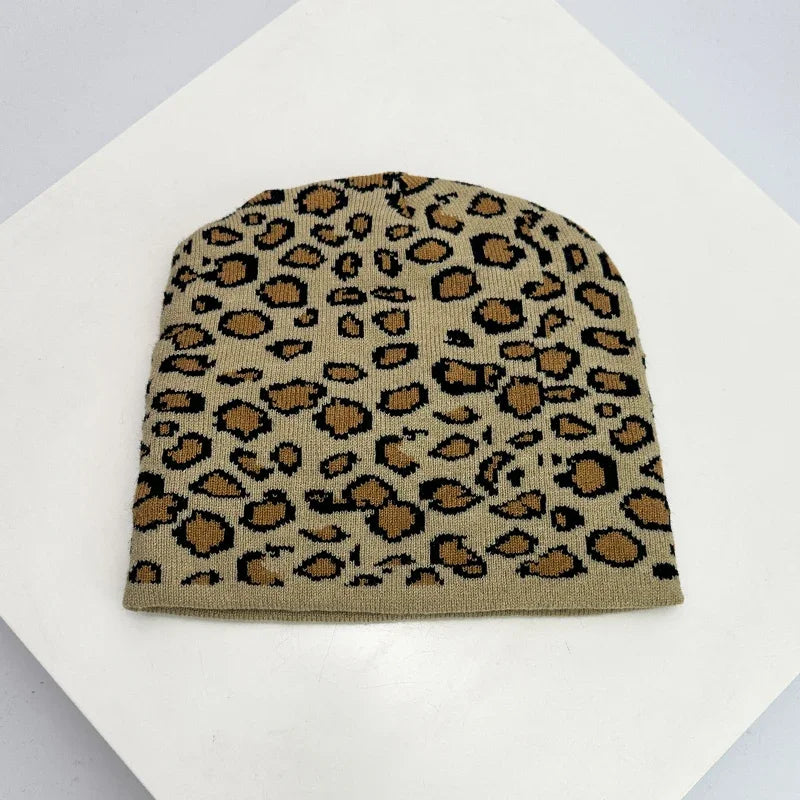Autumn And Winter Leopard Speckles Wool Knitted Hats