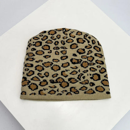 Autumn And Winter Leopard Speckles Wool Knitted Hats