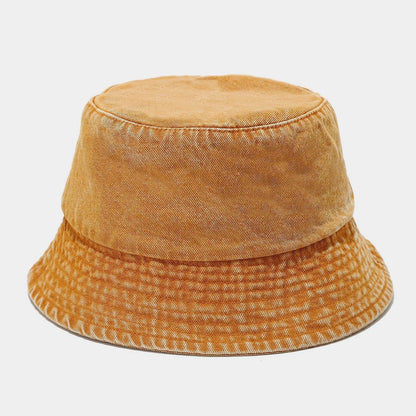 Candy Color Unisex Summer Washed Denim Bucket Hat