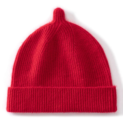 Korean Fashion Cashmere Hats Girls Boys Solid Color Outdoor Warm Caps Kids
