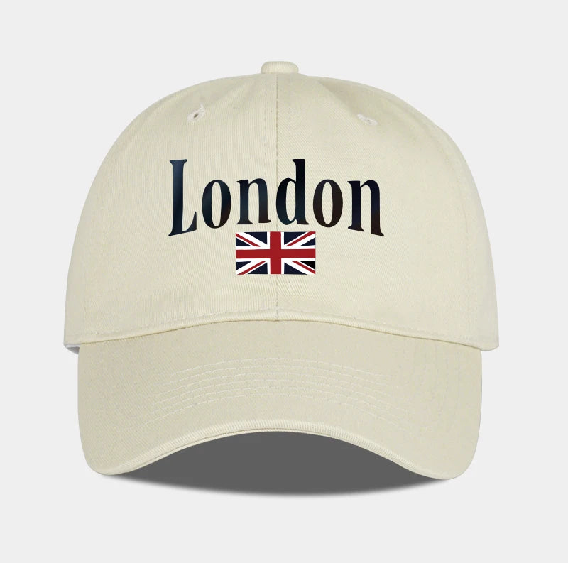 London Union Jack Print Baseball Cap British Vintage Minimalist Style Daily Commute City Stroll