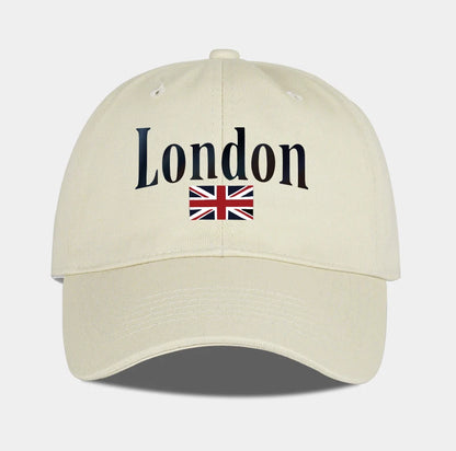 London Union Jack Print Baseball Cap British Vintage Minimalist Style Daily Commute City Stroll