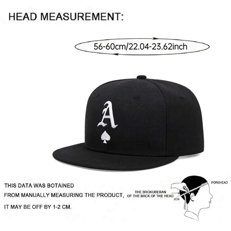 Simple and Fashionable Snapback Hat A Peach Heart Embroidered Hip Hop Hat