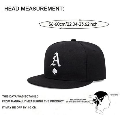 Simple and Fashionable Snapback Hat A Peach Heart Embroidered Hip Hop Hat