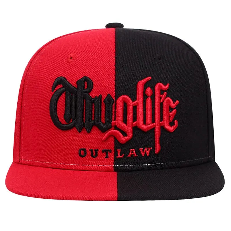 Fashion Fastball Cap Thug Life Embroidery Hip Hop Baseball Cap