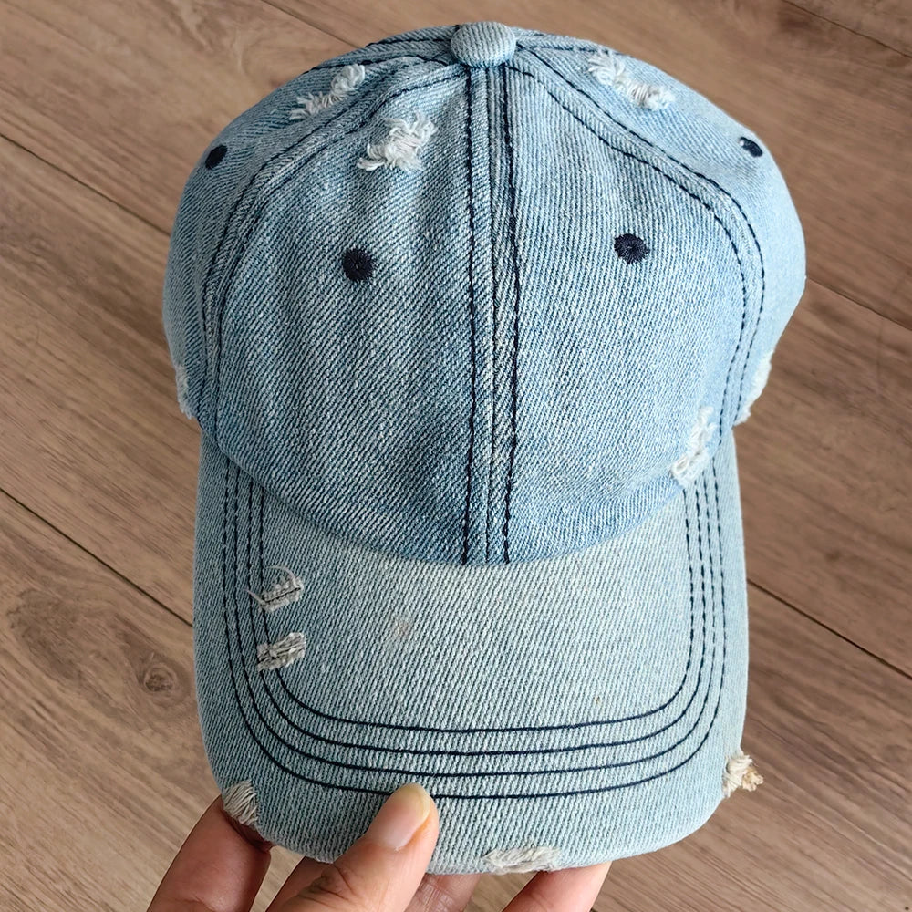 Classic Retro Denim Baseball Cap Unisex NYC